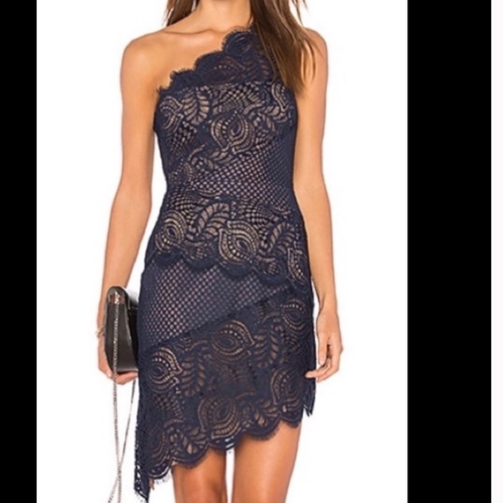 BCBGMAXAZRIA Alisha Dress in Dark Navy Size 6